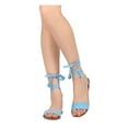 thumbnail image 1 of New Women Breckelles Aloha-01 Lace Up Ankle Wrap Tasseled Gladiator Sandal, 1 of 3