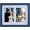 Navy Blue, variant on Collage Picture Frame, Double 4x6 Picture Frame with Mat, Fits 8x10 or Two 4x6 Photos, Tempered Glass, for Tabletop or Wall Mount-Classic Black