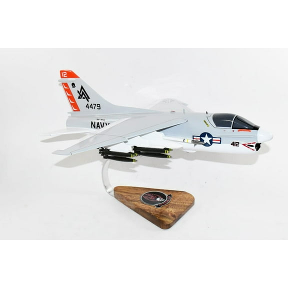 VA-304 Firebirds A-7B Corsair II Model, LTV, 1/31 Mahogany Scale Model, Navy