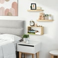 thumbnail image 3 of Sorbus Floating Shelves for Wall Set of 3 - Bathroom Shelves for Wall Storage, Over Toilet, Bedroom, Farmhouse, Wall Decor - 2 Floating Shelves with Invisible Brackets & 1 Rectangular Box, 3 of 7