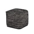 thumbnail image 2 of Steve Silver Omari Square Handwoven Black/ Ivory Wool Pouf, 2 of 6