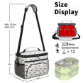 thumbnail image 6 of Cow and Heart White Pattern Insulated Lunch Box for Women Men, Medium Leakproof Cooler Bag with Adjustable Strap, 10"x6.7"x8", 6 of 6