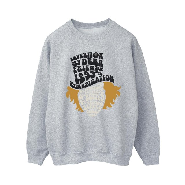 Willy Wonka & The Chocolate Factory Womens Willy Wonka Typed Head Sweatshirt