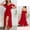 #061-Wine, variant on Women's V-Neck Slip Nightgown, Solid Color with Lace Trim, Sheer Mesh Backless and Side Slit Design, Sleepwear and Loungewear for Bedroom, Home, and Romantic Occasions