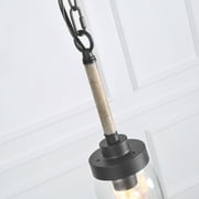 LNC Mason Jar Pendant Lights, Rustic Mini Pendant Lighting for Kitchen Island with Glass Shades