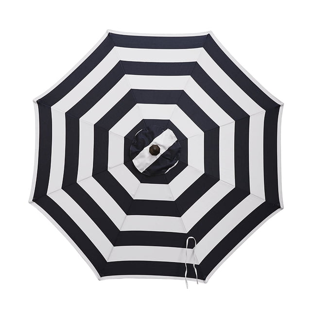 Market Umbrella Living Accents, inclinable, 9 pies, blanco y azul marino