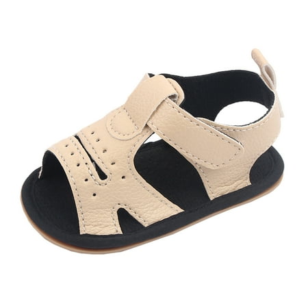 

TENSUNNYD Baby Boys Girls Sandals Toddler Kids Solid Color Girls First Walking Leisure Shoes Open Toe Leisure Shoes Sandals Non-Slip Walk Sneakers 6M-12M