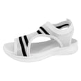 thumbnail image 6 of Dakaela Womens Walking Sandals Orthopedic Spring Summer Beach Vacation Casual Shoes Open Toe Slip on Plantar Fasciitis Platform Slides Size 6-10 White, 6 of 7