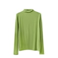 thumbnail image 2 of DecSea Women Long Sleeve Crew Neck Rayon Slim Fit Stretchy Layer T Shirts Tops, 2 of 7