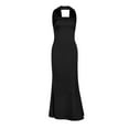 thumbnail image 5 of Wdgfv Robe Maxi d'Été en Satin Sans Bretelles pour Femmes, Élégante, Dos Nu, Col Licou, Robe de Soirée Formelle, Invité de Mariage, 5 of 5