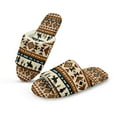 thumbnail image 2 of FUIALDOLG Slippers for Women Indoor Aztec Cowboy Print House Slippers Open Toe Design Lightweight Sole Bedroom Shoes 12-13, 2 of 7
