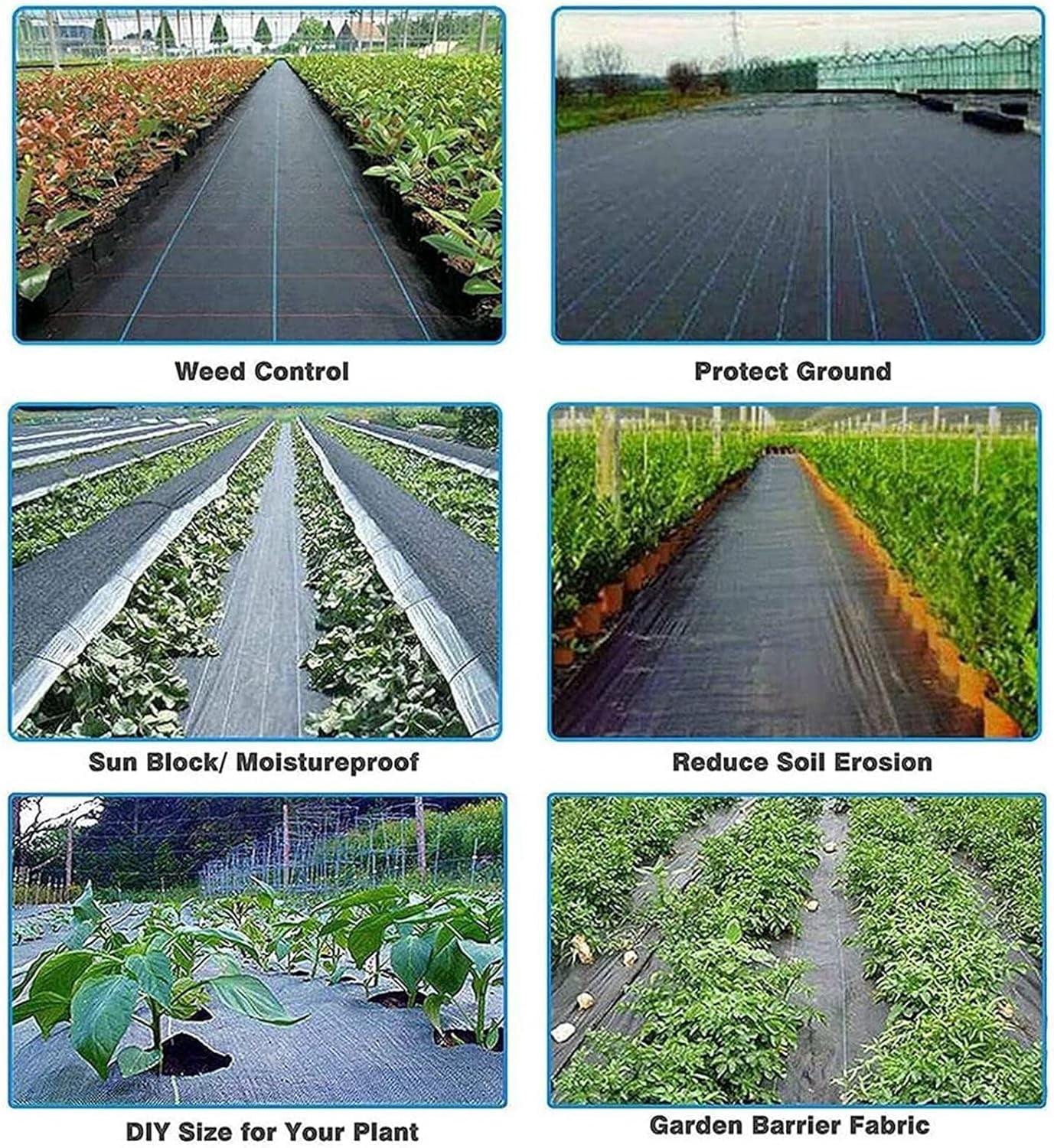 Fas Home Heavy Duty Weed Barrier Landscape Fabric 3x100FT for Outdoor Gardens, Woven Weed Blockr Fabric - Garden Landscaping Fabric Roll - Weed Control Fabric in Rolls