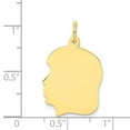 thumbnail image 2 of Auriga 10K Yellow Gold Plain Medium .018 Gauge Facing Left Head Charm for Women (L-27mm,W-17mm), 2 of 4