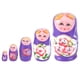 thumbnail image 2 of Matryoshka rusa de madera, muñeca anidada creativa, adorno elegante para el hogar, patrón aleatorio, 5 uds., 2 of 4