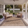 thumbnail image 3 of Safavieh Courtyard Daniel Oriental Indoor/Outdoor Area Rug, Brown/Natural, 6'7" x 6'7" Square, 3 of 15