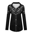 thumbnail image 4 of Gunia Western Cowboy Shirts For Boys Stylish Denim Shirt Tops Casual Fashion Printed Long Sleeve Button Down Shirt Boys Tshirts Black 10-11 Years, 4 of 4