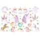 thumbnail image 5 of Pegatinas de pared de unicornio para la habitación de las niñas, decoraciones de pared de unicornio de gran tamaño para la fiesta de cumpleaños de la habitación de los niños de Gilrs JAMW Sencillez, 5 of 5