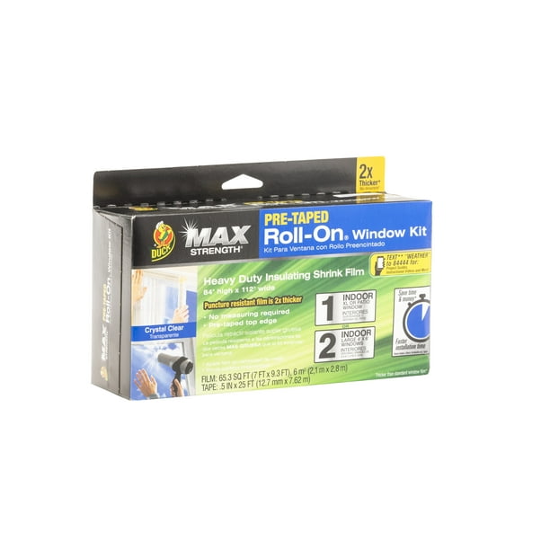 Duck Max Strength 84” x 112” Clear Rollon Patio Window Insulation Kit