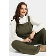 thumbnail image 6 of CASSIE LIZ Jumpsuit for Women Plus Size 5X Green Adjustable Strap Dressy Fall Casual Sleeveless Wide Leg Winter Overalls Outfits Clothes with Pocket 5XL 26W 28W, 6 of 10
