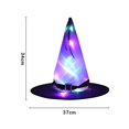 thumbnail image 1 of Sombrero de bruja LED brillante para decoración de Halloween, luces de Halloween para niños, adorno colgante para árbol al aire libre, accesorios de decoración para el hogar y el jardín Fivean unisex, 1 of 2