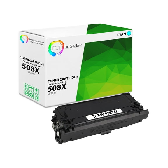 TCT 508X Cyan Toner Cartridge - Premium Compatible Replacement for 508X CF361X High Yield