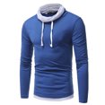 thumbnail image 1 of Camiseta de manga larga cómoda a juego de colores delgados informales con cuello apilable Pompotops oipoqjl7645, 1 of 1