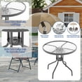 thumbnail image 2 of Studyset 6-Piece Patio Dining Set with Umbrella,Patio Table and 4 Folding Chairs,Outdoor Patio Set,Garden Patio Furniture Set With Umbrellas, Tempered Glass Top Dining Table, 2 of 8