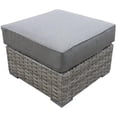 thumbnail image 1 of Bali Silver/Gray Two-Tone Wicker Ottoman in Charcoal Gray Cushion, 1 of 1