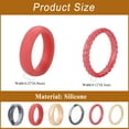 thumbnail image 4 of Avaner 6 Pack 3mm Silicone Wedding Ring for Women, Thin and Braided Rubber Band, Fashion, Colorful, Comfortable fit, Skin Safe, Size 8, 4 of 8