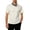 Beige, variant on Mens Polo Shirts Asymmetrical Button Placket Checkered Collar Short Sleeve Tops Mens T Shirts S-Xl