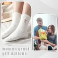 thumbnail image 6 of 5 Pairs Women's Bow Fuzzy Socks Winter Soft Slipper Socks Coquette Stuff Fluffy Thick Spa Home Sleeping, 6 of 7