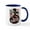 White/Navy Inside, variant on CafePress - La Jefa The Boss Funny Sugar Skull Woman Mexican Mugs - 11 oz Ceramic Mug - Novelty Coffee Tea Cup
