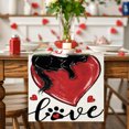 thumbnail image 5 of Décorations de la Saint-Valentin Drapeaux de Table Imprimé Cœur de la Saint-Valentin Tapis de Cuisine de Fête, 5 of 5