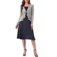 thumbnail image 3 of INSPIRE CHIC Women's Tie Front Long Sleeve Ruffled Hem Open Front Knit Cardigan XS Gray, 3 of 7