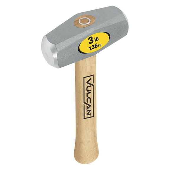 Vulcan Drilling Hammer 3 Lb Steel Head 12 In L Handle Hickory Wood