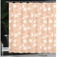 thumbnail image 3 of Ambesonne Floral Shower Curtain, Rhythmic White Cosmos Flower, 69"Wx75"L, Lime Green Mustard, 3 of 4