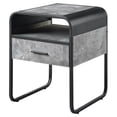 thumbnail image 4 of Mesa auxiliar cuadrada con cajón Table Acme, color gris hormigón, 4 of 8