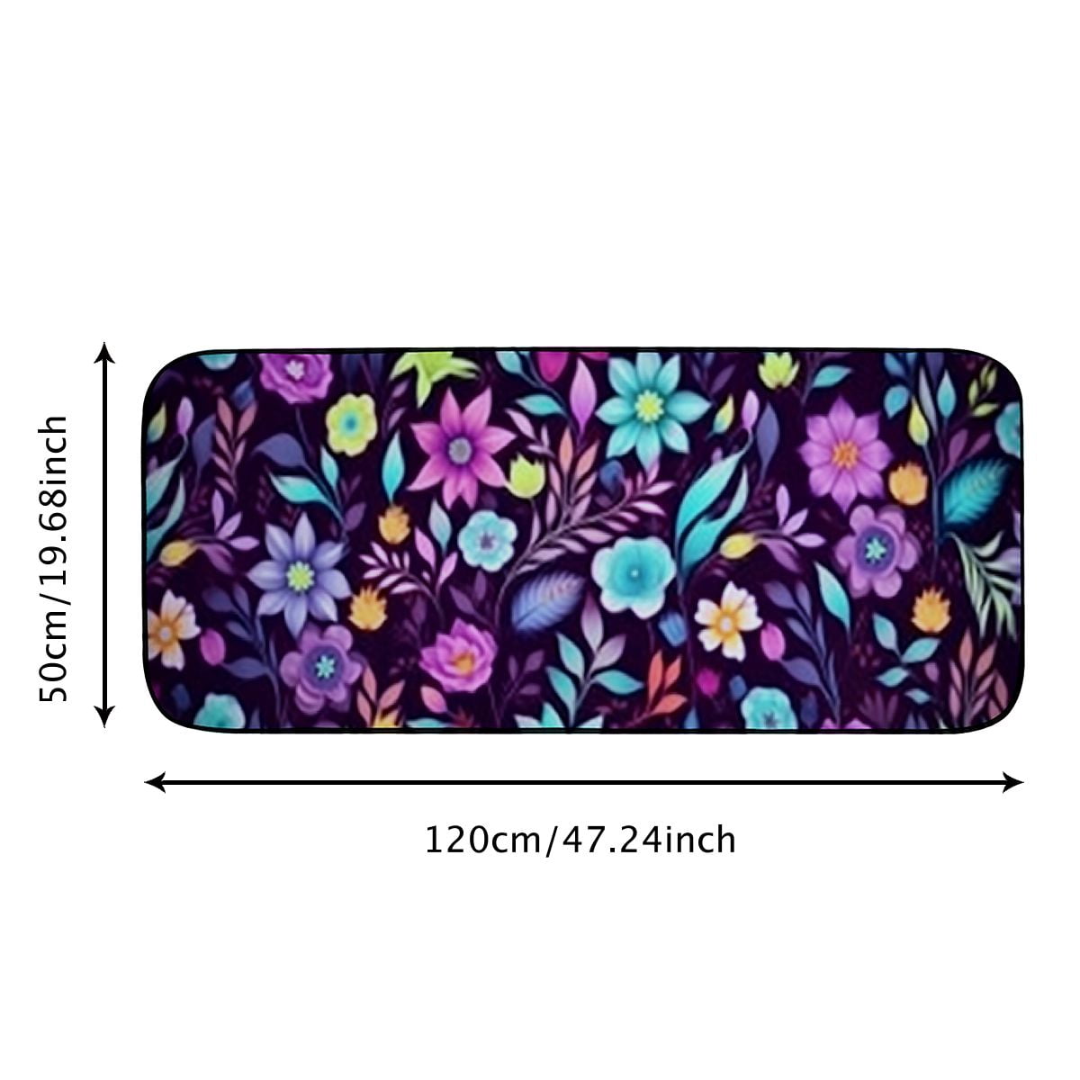 PHYHOO Decorative Door Mat, Door Mat with Non-Slip Rubber Backing, Easy Cleaning, Traps Dirt, Rug for Entry, Patio, Garage 19.68*47.24 in