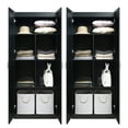 thumbnail image 5 of Manhattan Comfort Hopkins 2-Piece Wood Storage Closets in Black, 5 of 10