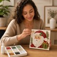 thumbnail image 3 of Christmas Sea Glass Mosaic Art Kit, Sea Glass Art Kit Crafts for Adults, Santa Cauls Resin Handmade Mosaic Art Kits for Tabletop, Home, 3 of 6