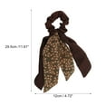 thumbnail image 4 of Unique Bargains 1 Pc Elegant Double-layer ribbon pearl Scrunchies Hair Elastic Band brown, 4 of 5