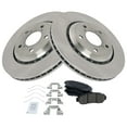 thumbnail image 3 of TRQ Front Premium Posi Ceramic Disc Brake Pads & Rotors Kit Fits Select Honda Odyssey, 3 of 5