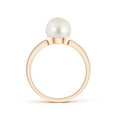 thumbnail image 2 of ANGARA Classic Freshwater Cultured Pearl Solitaire Ring in 14K Rose Gold for Women | June Birthstone, Birthday, Anniversary, Jewelry Gift for Women | Pearl Ring, 2 of 11
