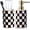 Black, variant on CATPAN Bathroom Toothbrush Holder Set, Ceramic Checkered Soap Dispenser and Tooth Brush Holder Set, Modern Bathroom Accessories Sets Countertop, Black and White Checkered Bathroom Decor Set (Black)