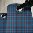 thumbnail image 3 of Ambesonne Checkered Grommet Curtain, Thin Lines in Blue, 50" x 96", Blue Navy Blue Red, 3 of 6