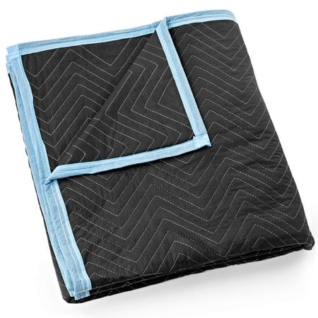 Sure-Max 2 Moving Packing Blankets - Ultra Thick Pro - 80 x 72 (65 lbdz Weight) - Professional Quilted Shipping Furniture Pads Black