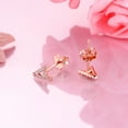 thumbnail image 4 of IEFSHINY Initial Stud Earrings for Women Monogram Earrings for Women 14K Rose Gold Plated CZ Alphabet Letter Earrings Initial Earrings for Women Cubic Zirconia, 4 of 5