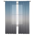 thumbnail image 3 of Gradient Blue Grey Abstract Art Sheer Curtains 63 Inches Length 2 Panels Set, Window Sheer Curtains for Living Room/Bedroom, Light Filtering Rod Pocket Curtain 52'' x 63'' x 2, 3 of 7