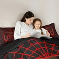 thumbnail image 5 of Manfei Gaming Gamepad 7-Piece Twin Bedding Sets,Teen Video Game Bedding Comforter Set,Red Spider Web Sheet Sets For Boys Girls,Super Cozy Bedroom Decoration Reversible, 5 of 9