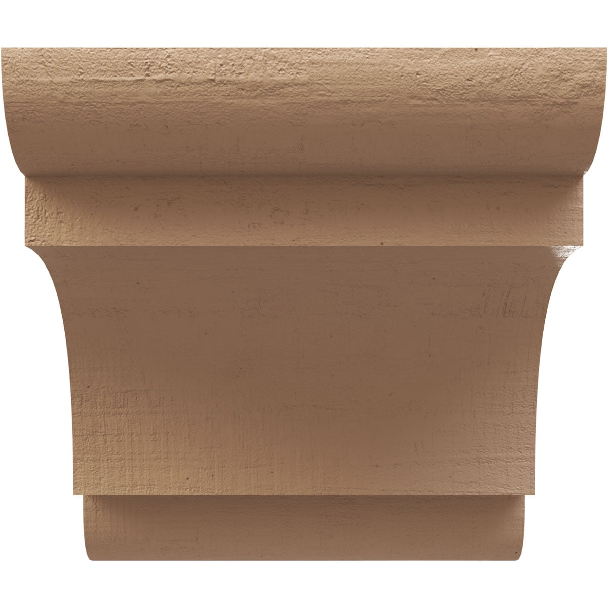 6"W x 6"D x 6"H Wide New Brighton Rough Cedar Woodgrain TimberThane Corbel, Primed Tan